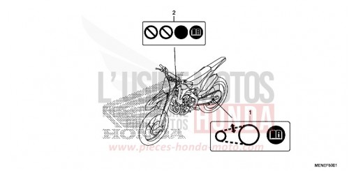 CAUTION LABEL (ED) CRF450RG de 2016